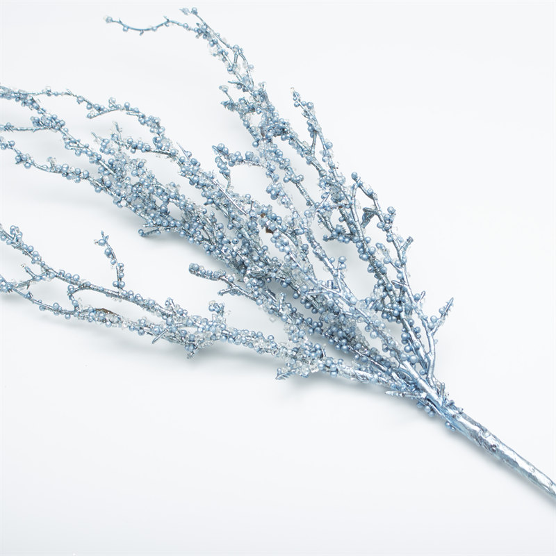 Glitter Light Blue Artificial Christmas Branch