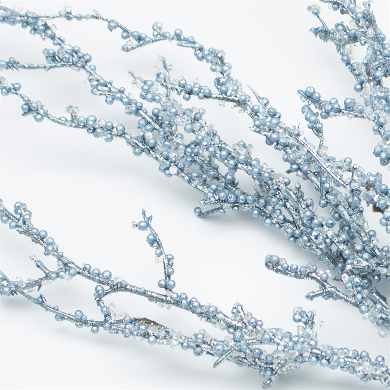 Glitter Light Blue Artificial Christmas Branch